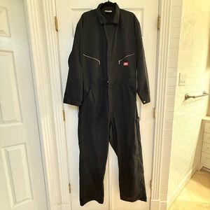 Dickies Black Mechanic Coveralls 48 Tall Workwear Utility Jumpsuit
